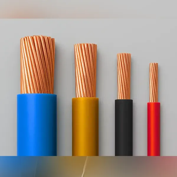 Cabos elétricos de bitolas maiores, usados em aumento de carga